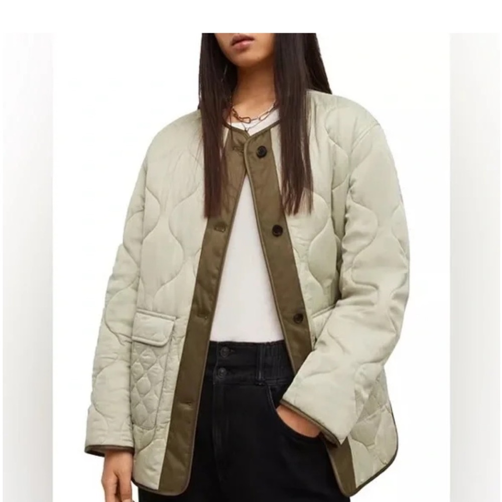 New without tags All saints foxi liner quilted jacket size 4 s/m